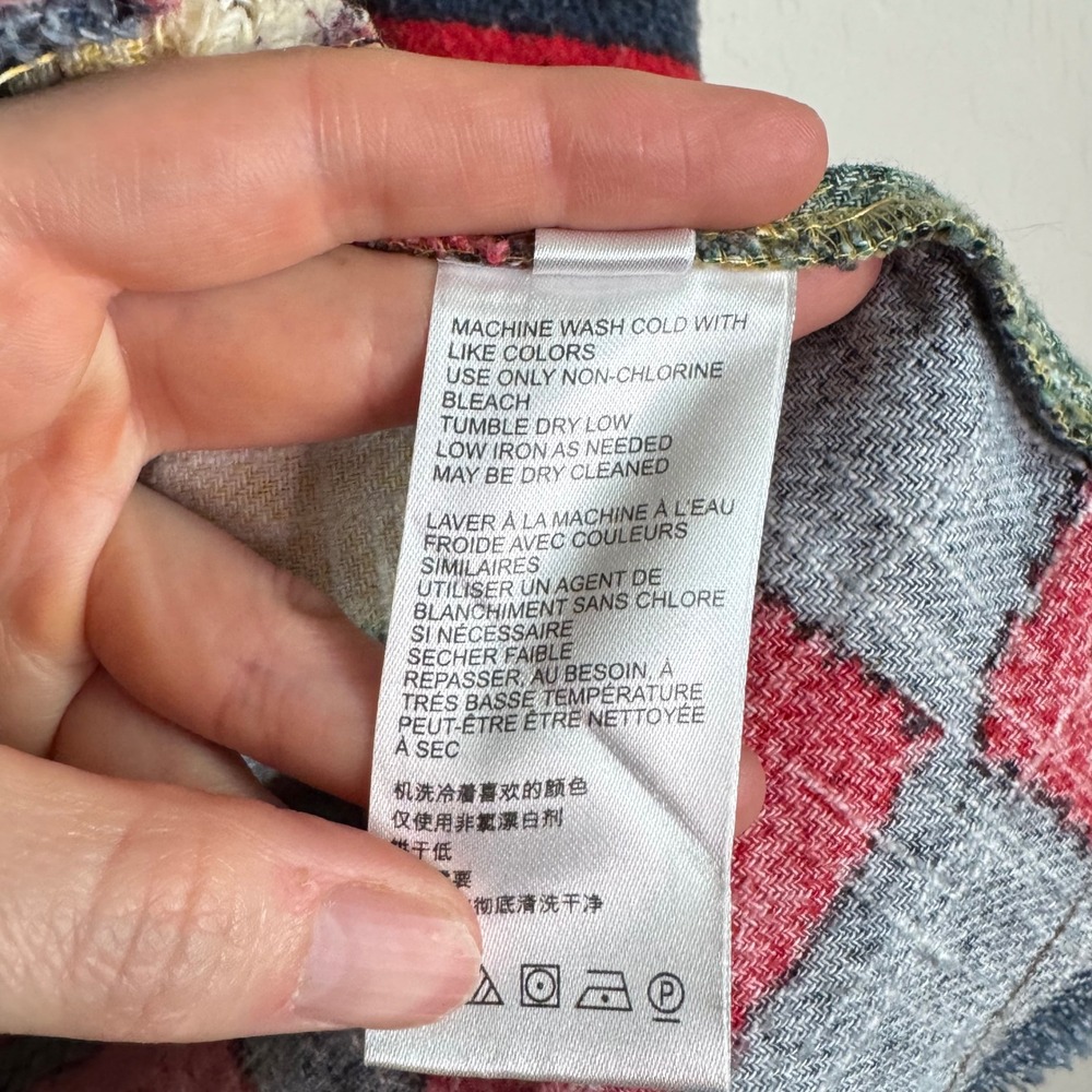 BDG Urban Outfitters Geometric Patchwork Woven Cotton Button Down Shacket XS - Picture 6 of 10